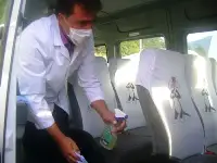 Servis Araçları Dezenfekte Edildi