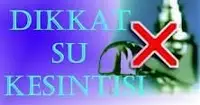 Saat 11:00 - 17:00 Arası Su Kesintisi