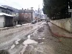 Kar Eriyince Yol Göle Döndü