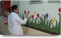 Okulun Koridor Duvarları Sanat Bahçesi