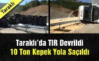 Tır Yola Devrildi