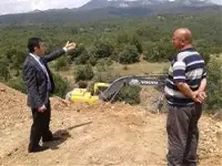 Kaymakam Yılmaz Köprü İnşaatıında İncelemelerde Bulundu
