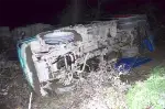 Tavuk Yüklü Kamyon Devrildi