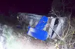 Tavuk Yüklü Kamyon Devrildi