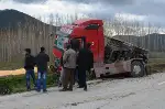 Mısır Yüklü TIR devrildi: 1 Yaralı