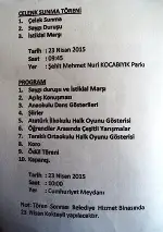 23 NİSAN BAYRAMI PROGRAMI AÇIKLANDI