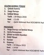19 MAYIS ATATÜRK'Ü ANMA GENÇLİK VE SPOR BAYRAMI KUTLAMA APROGRAMI