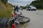 Geride Motorsikleti ile Çektirdiği Fotoğraf Kaldı