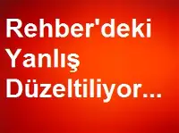 Rehber'deki Yanlış Düzeltiliyor