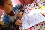 Öğrencilerden Karakalem Çalışması