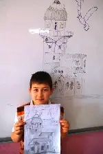 Öğrencilerden Karakalem Çalışması