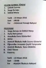 23 Nisan Törenleri Atatürk İlkokulu Bahçesinde Yapılacak
