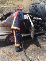 Otomobil Alev Aldı.
