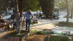 Meydan'da Çimlendirme Çalışması