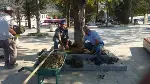 Meydan'da Çimlendirme Çalışması
