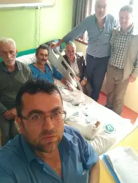 Kaza Yapan Muhtar Özkan’a Geçmiş Olsun Ziyareti