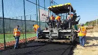 Yeni Futbol Sahası Çevresinde Asfalt Çalışması