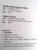 30 Ağustos Programı Açıklandı