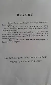 Kan Bağışına Davet