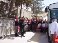 Askerler Kan bağışı Kampanyasına Destek Verdi.