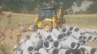 Dere yatağına Büz döşeniyor