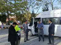 Servis araçları denetlendi