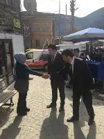 MHP Taraklı Belediye Başkan Adayı İbrahim Pilavcı İlçe merkezinde çalışmalarda bulundu