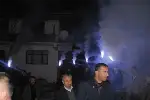 Pilavcı'ya İçdedeler Mahallesi Gençleri'n den Meşaleli Karşılama