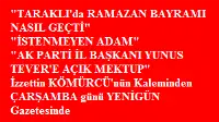 Çarşamba Günü YENİGÜN Gazetesi'n de