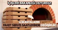 Paket servis saatleri değişti