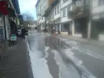 Taraklı’da caddeler köpüklü suyla yıkandı