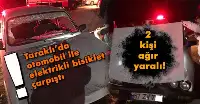 Otomobil elektrikli bisiklete çarptı!