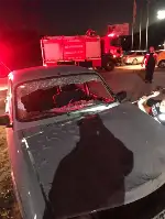 Otomobil elektrikli bisiklete çarptı!