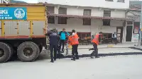 TARAKLI’DA ANKARA CADDESİ’N DE ASFALT YAMA ÇALIŞMASI
