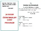 24 Kasım Öğretmenler Günü Programı