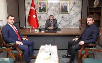 Vali Çetin Oktay Kaldırım'ı Ziyaret Ettiler