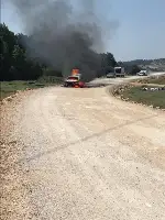 Yaylada otomobil alevlere teslim oldu