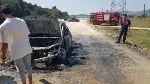 Yaylada otomobil alevlere teslim oldu