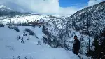 Taraklı’daki Tuzla kanyonu, kar yağışının ardından güzel manzaralar sunuyor.