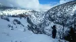 Taraklı’daki Tuzla kanyonu, kar yağışının ardından güzel manzaralar sunuyor.