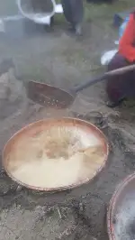 Aksu Mahallesinde Bağ Bozumu. Pekmezler Yapılıyor