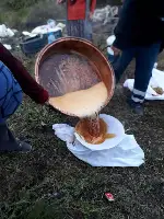 Aksu Mahallesinde Bağ Bozumu. Pekmezler Yapılıyor