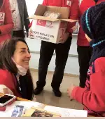 Türk Kızılay Kadın gönüllüleri, Taraklı Yenidoğan İlk ve Orta okulu'na Destek için bir araya geldi