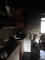 2 Katlı Binada çıkan Yangın İtfaiyenin Zamanında Müdahalesiyle söndürüldü