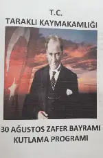 30 AĞUSTOS ZAFER BAYRAMI KUTLAMA PROGRAMI