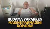 Budama yaparken Makine parmağını kopardı