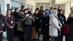 Kaza kurbanı Enise hemşireye çalıştığı hastanede tören