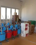 Okullara hijyen desteği malzemeleri dağıtıldı