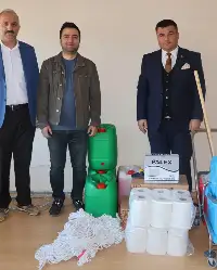 Okullara hijyen desteği malzemeleri dağıtıldı