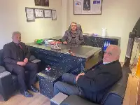 CHP TARAKLI İLÇE BAŞKANI GÜNEŞ’den İYİ PARTİ İLÇE BAŞKANI KARA’ya ZİYARET